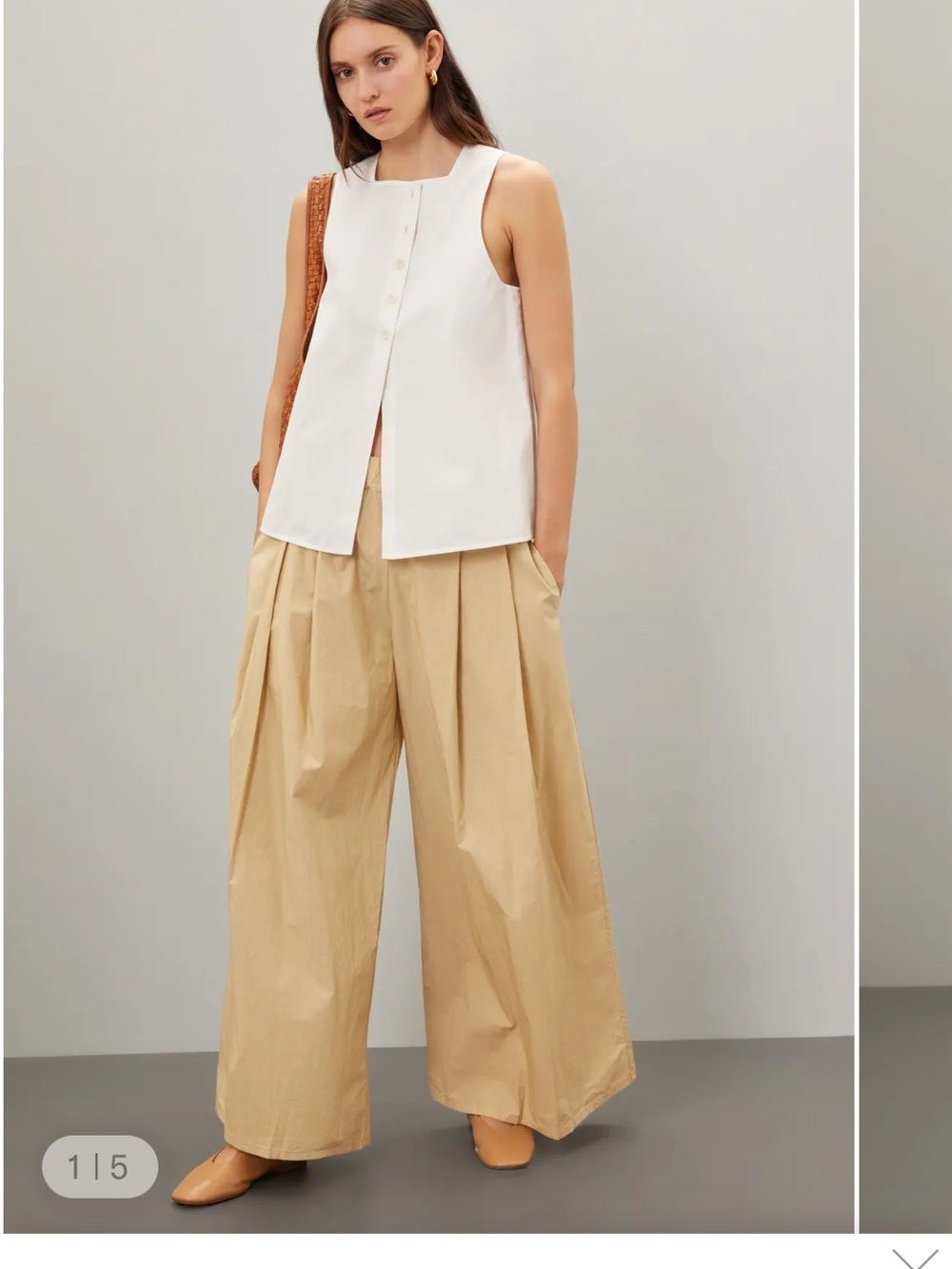 Labo.art Dalla Wide-Leg Pleated Trousers Size 0 Italian Minimalist - Picture 9 of 16